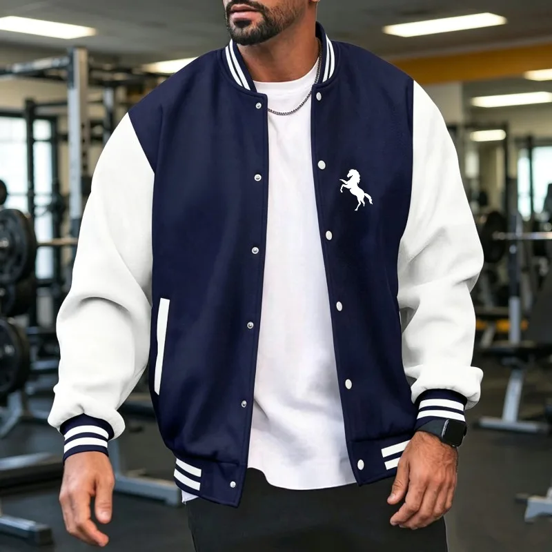 Varsity Jacket Wool - Chaqueta de Béisbol Color Block para