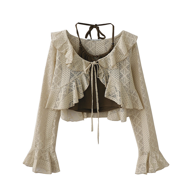 Vintage Fashion Fabrics - Camisas y blusas de café para