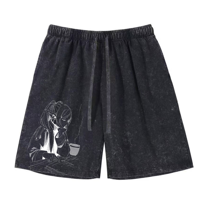 Vintage Fashion Model - Pantalones cortos de Frieren de Anime,