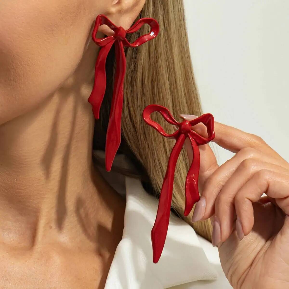 Z Vintage Fashion - IngeSight.Z Pendientes largos vintage con lazo