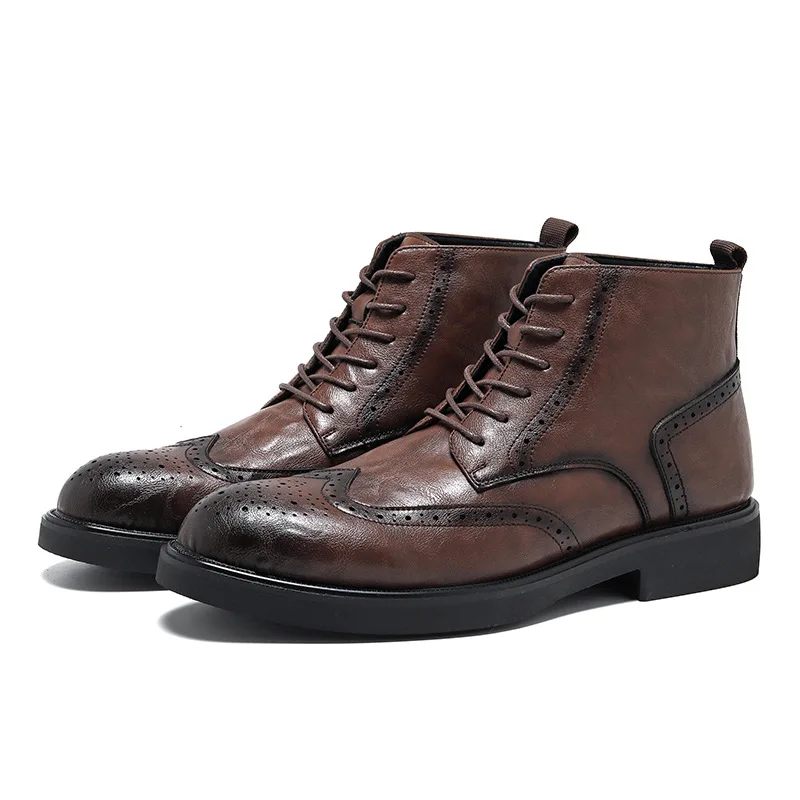 Vintage Fashion Luxury - Botas tobilleras Chelsea Vintage para hombre,