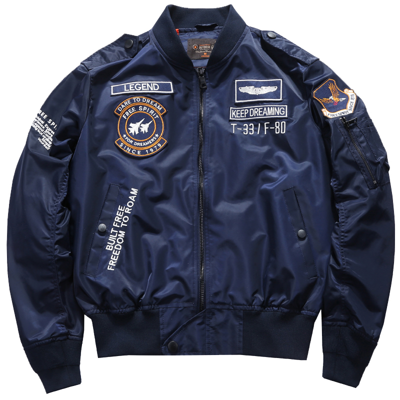 Varsity Jacket Wool - Chaqueta Bomber de vuelo MA-1 del