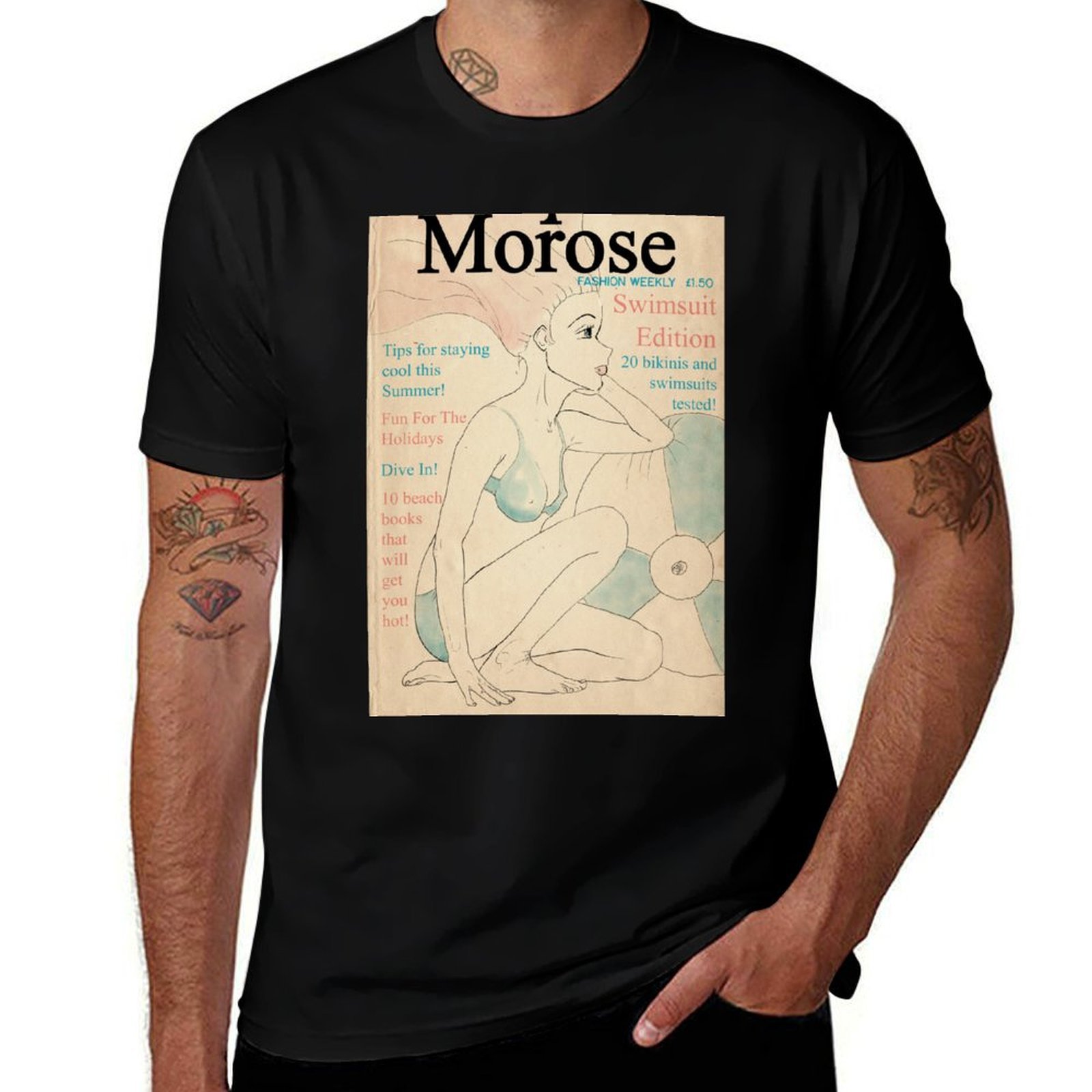 Vintage Fashion Magazines - Camiseta con diseño de portada de