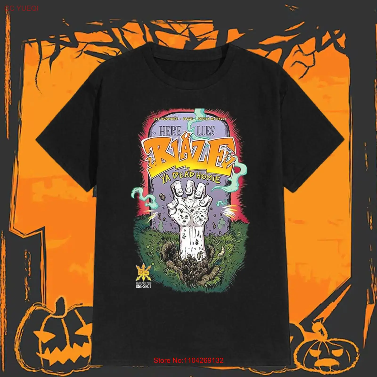 Vintage Fashion Stores - Camiseta Negra Unisex Blaze Ya Dead