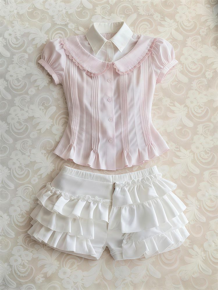 Vintage Fashion Korea - Conjunto de 2 Piezas para Mujer,