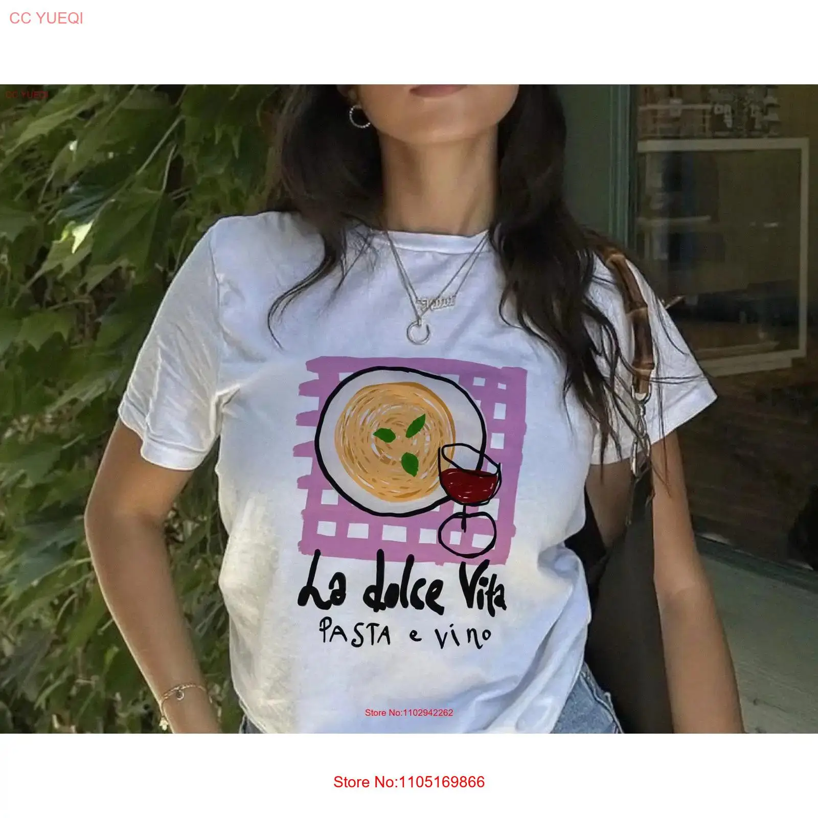 Vintage Fashion La - La Dolce Vita Pasta camiseta vintage