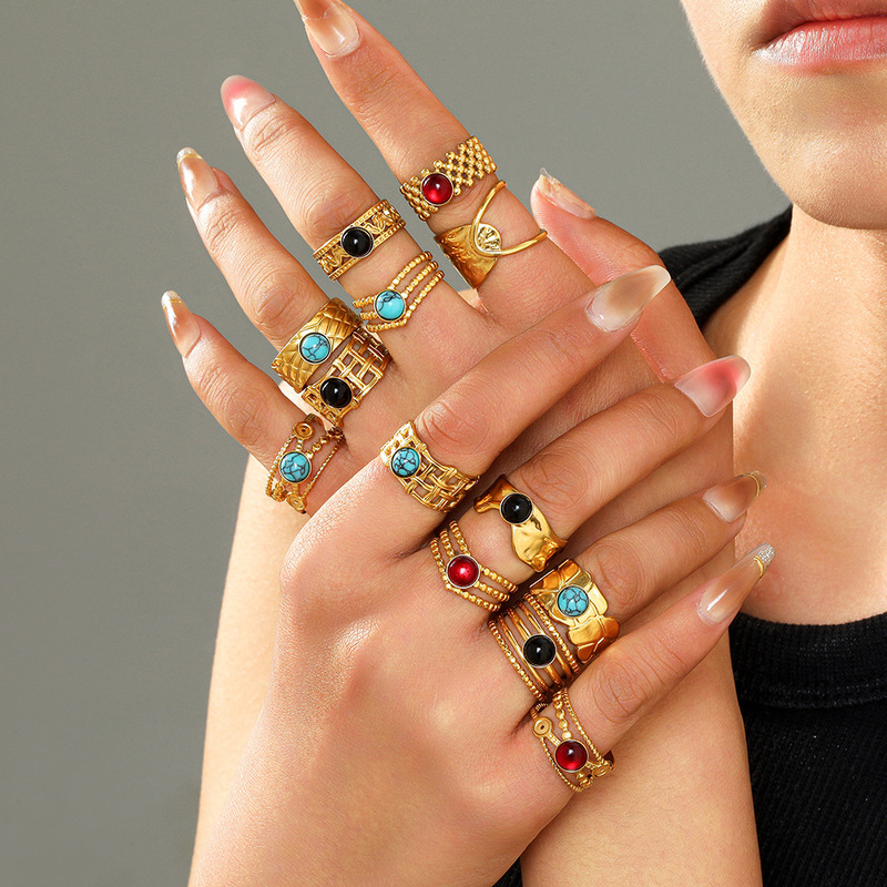 Anillo de Acero Inoxidable con - Vintage Fashion Tiktok reseña y precio