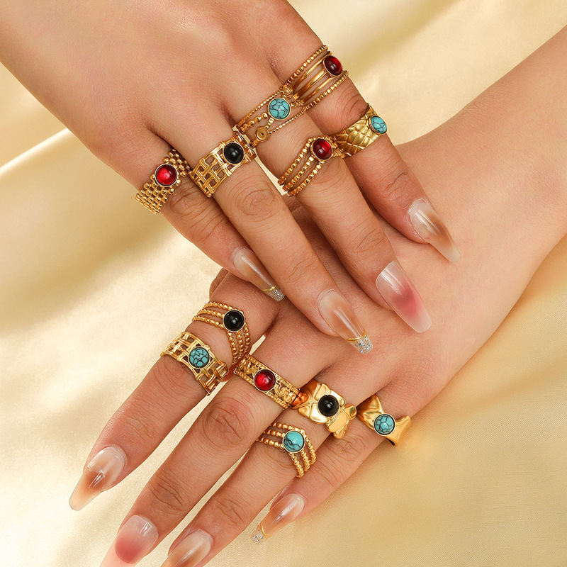 Anillo de Acero Inoxidable con - Vintage Fashion Tiktok reseña y precio