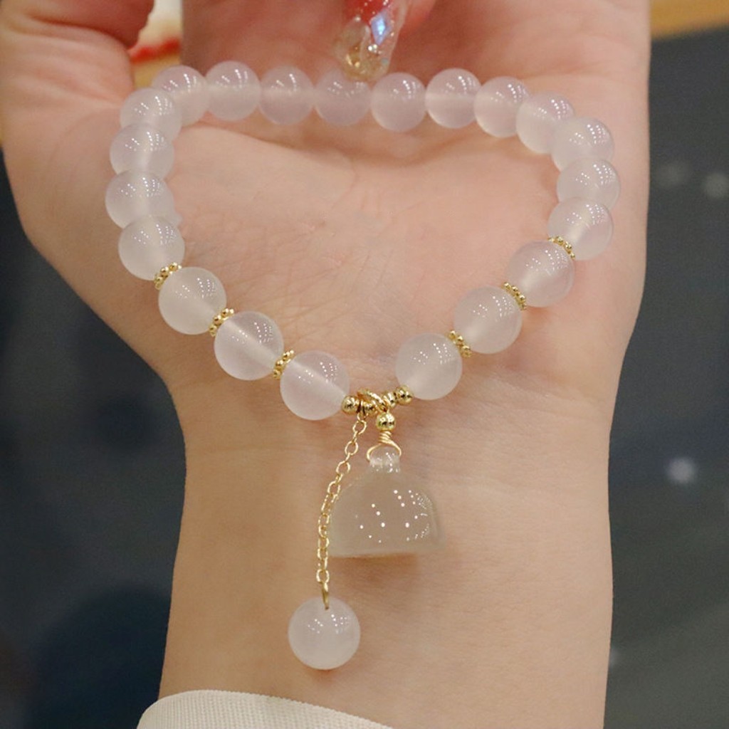 Pulsera de Ágata Blanca con Co - Vintage Fashion Tiktok reseña y precio