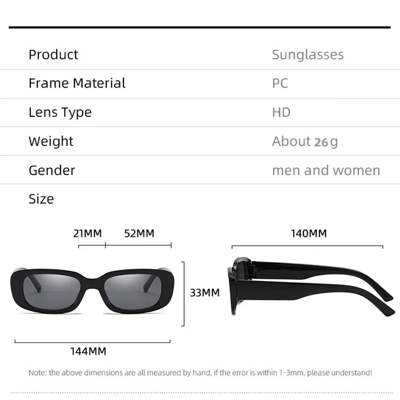 Gafas de Sol Cuadradas Pequeña - Vintage Fashion Glasses reseña y precio