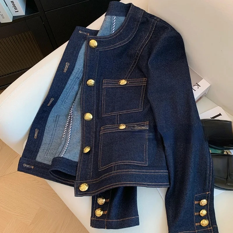 Chaqueta de Mezclilla Casual E - Vintage Fashion Korea reseña y precio