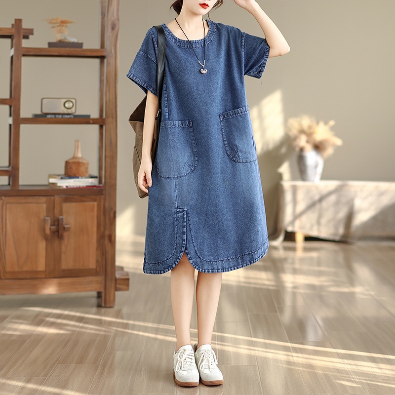 Vestido midi de alta gama, tal - Denim Skirt Midi Vintage reseña y precio
