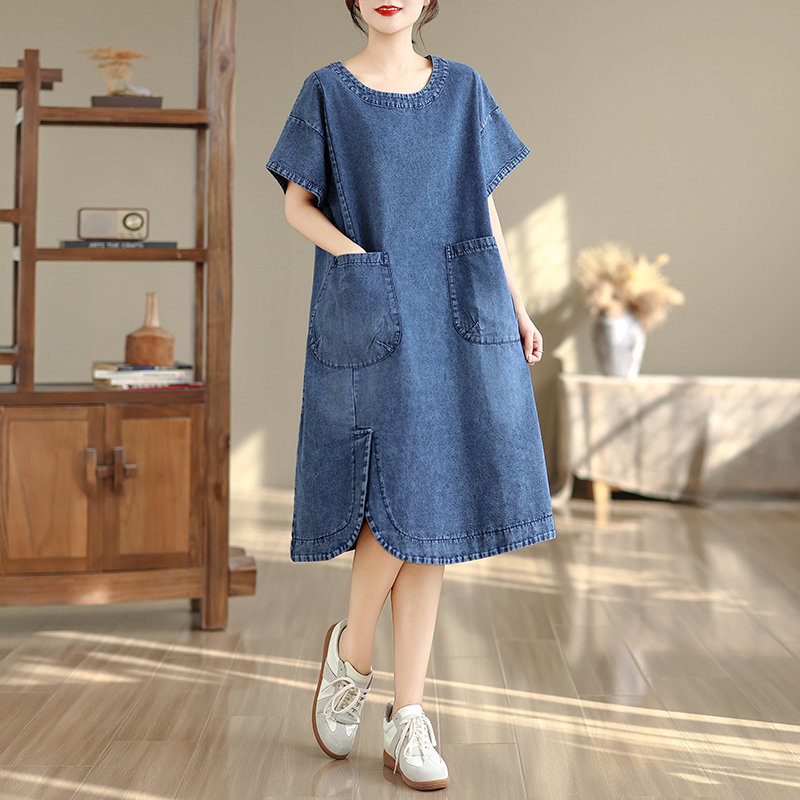 Vestido midi de alta gama, tal - Denim Skirt Midi Vintage reseña y precio