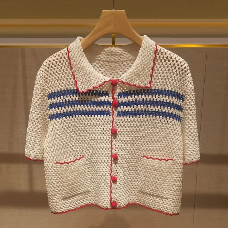 Blusa acanalada de punto para  - Vintage Fashion Korea reseña y precio
