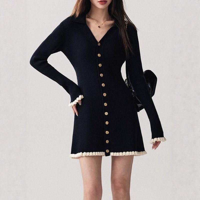 Vestido de Punto BWQ de Manga  - Vintage Fashion Old Money reseña y precio