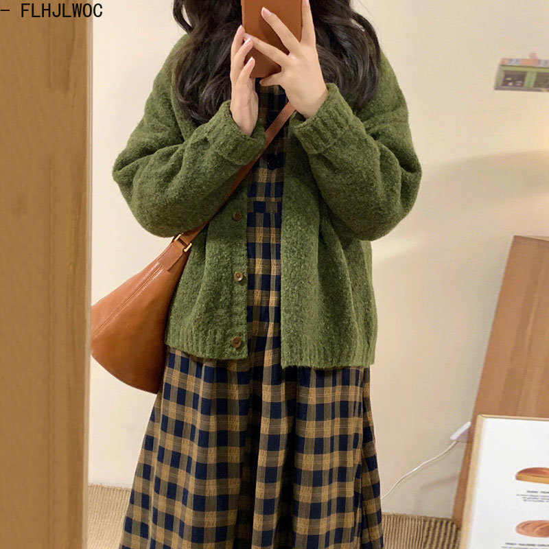 Vestidos a cuadros de café par - Vintage Fashion Korea reseña y precio