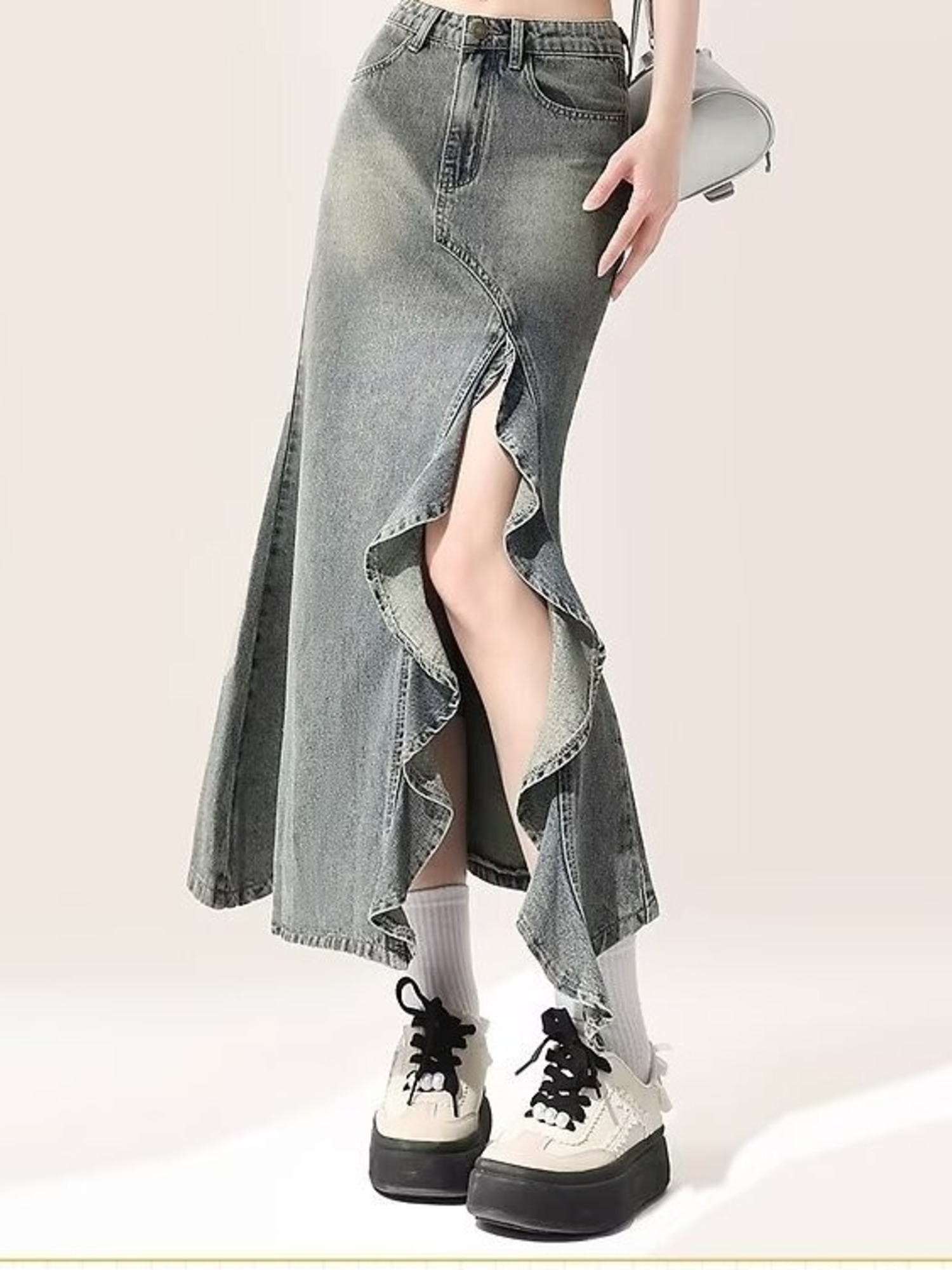 Falda Maxi de Mezclilla Vintag - Denim Skirt Midi Vintage reseña y precio