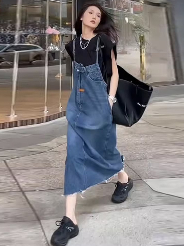 Vestido vaquero americano vint - Denim Skirt Midi Vintage reseña y precio