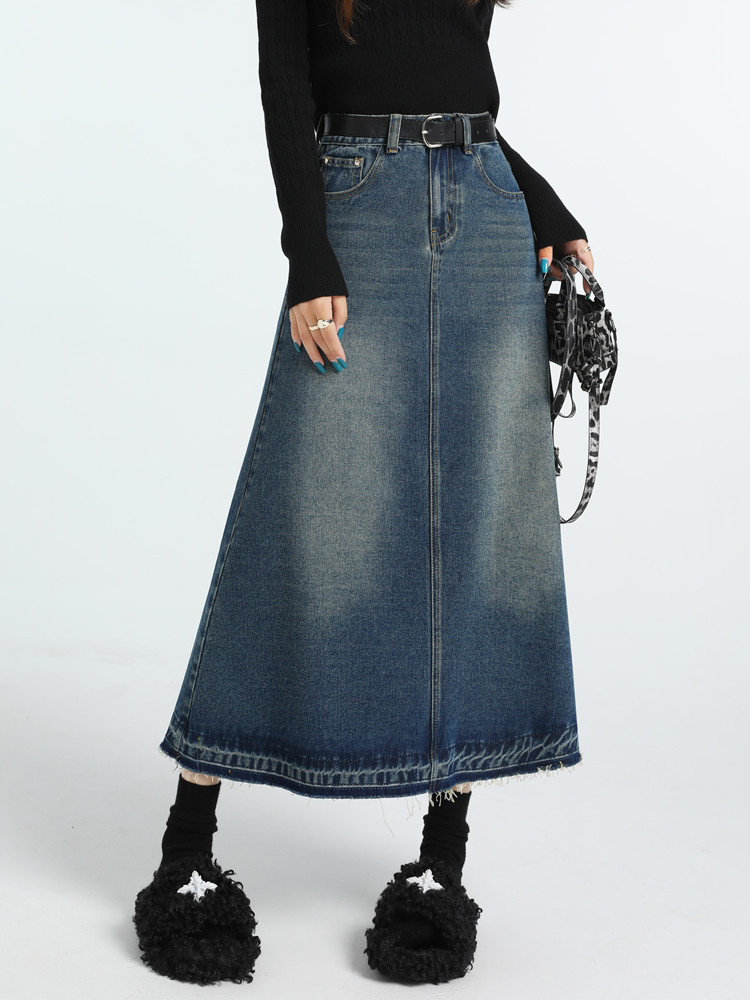 Faldas vaqueras acampanadas Vi - Denim Skirt Midi Vintage reseña y precio