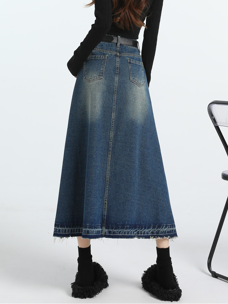 Faldas vaqueras acampanadas Vi - Denim Skirt Midi Vintage reseña y precio