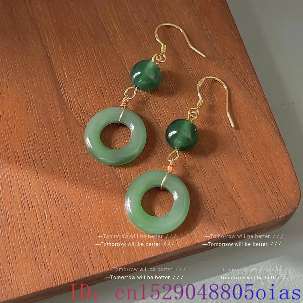 Pendientes de anillo de Jade a - Vintage Fashion Stores reseña y precio