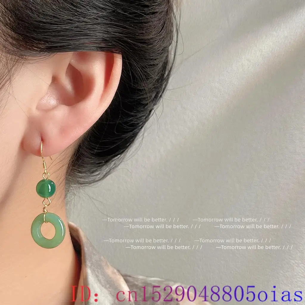 Pendientes de anillo de Jade a - Vintage Fashion Stores reseña y precio