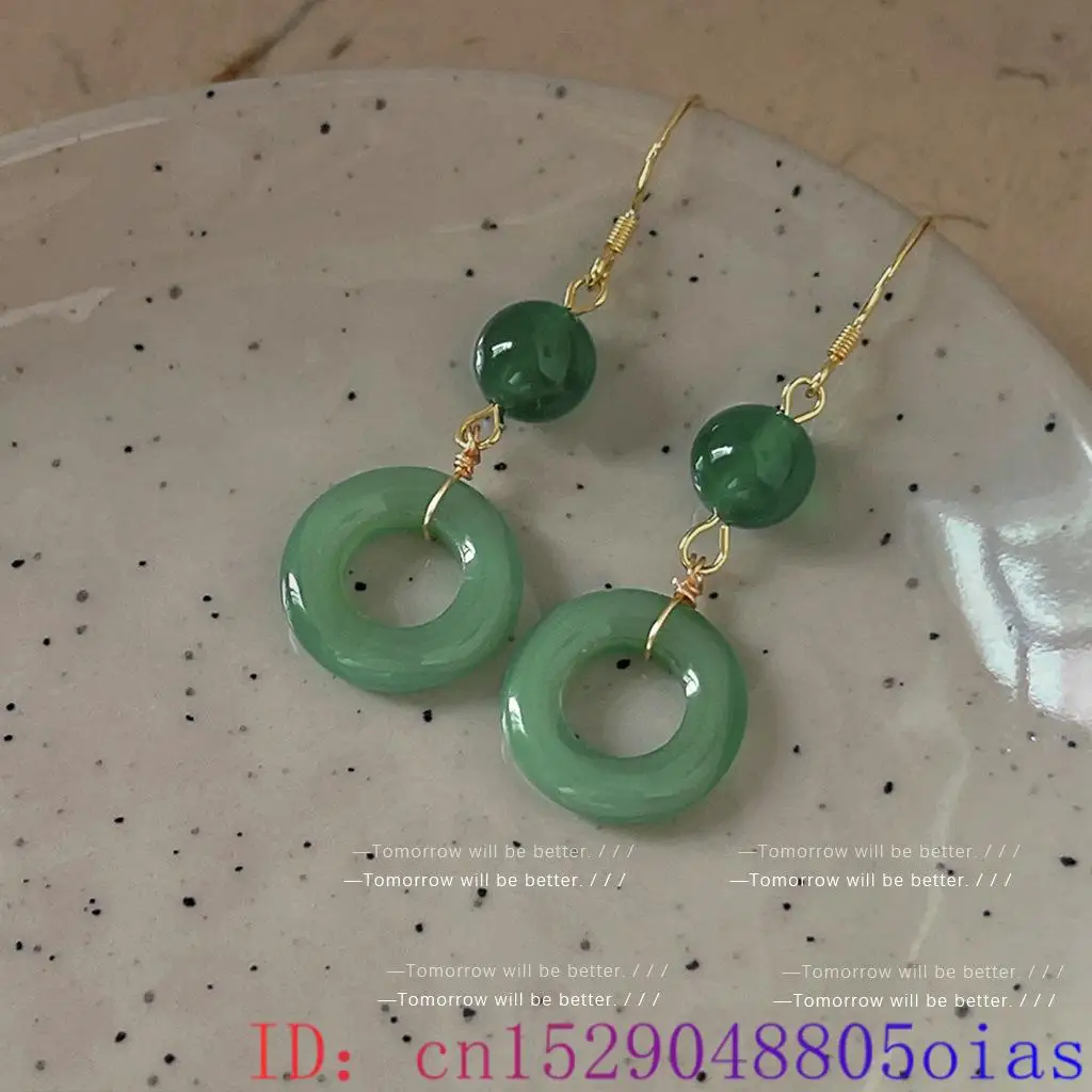 Pendientes de anillo de Jade a - Vintage Fashion Stores reseña y precio