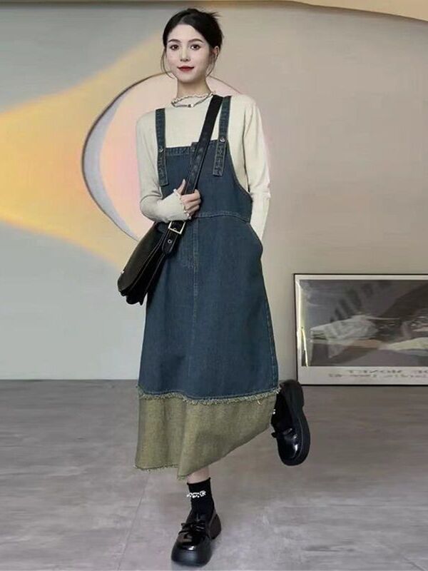 Vestido Halter Vaquero Vintage - Denim Skirt Midi Vintage reseña y precio