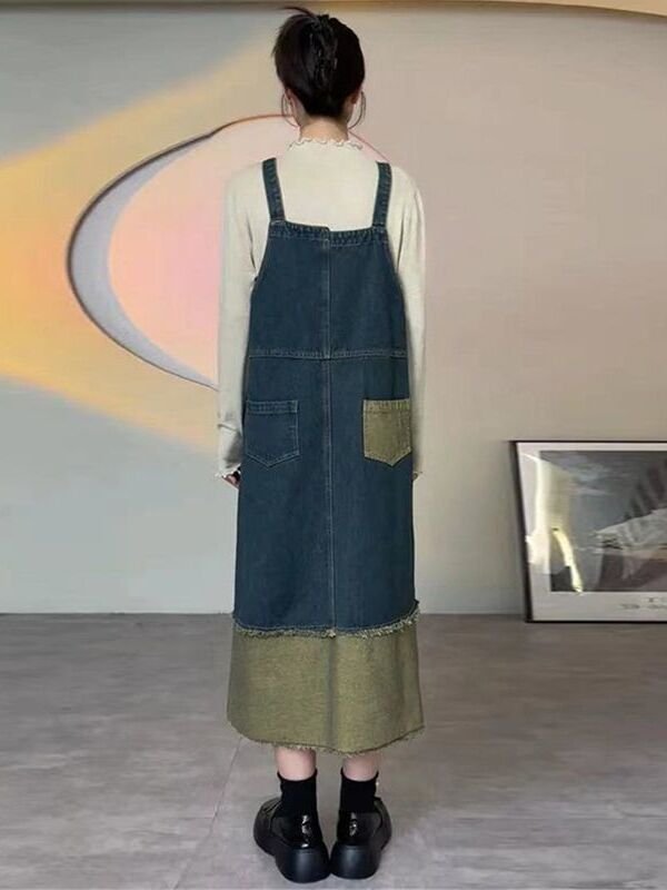 Vestido Halter Vaquero Vintage - Denim Skirt Midi Vintage reseña y precio