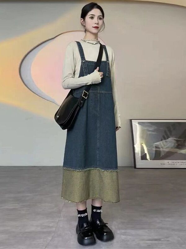 Vestido Halter Vaquero Vintage - Denim Skirt Midi Vintage reseña y precio