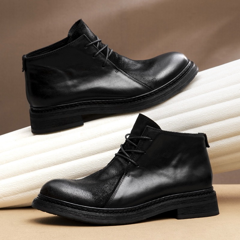 Botas de cuero genuino vintage - Vintage Fashion Luxury reseña y precio
