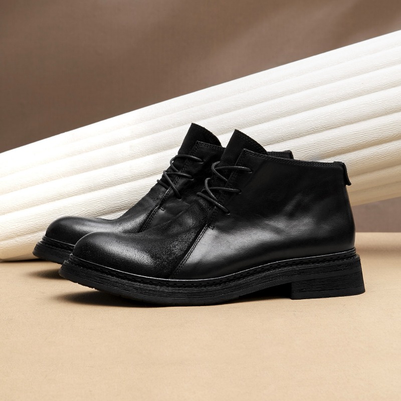 Botas de cuero genuino vintage - Vintage Fashion Luxury reseña y precio