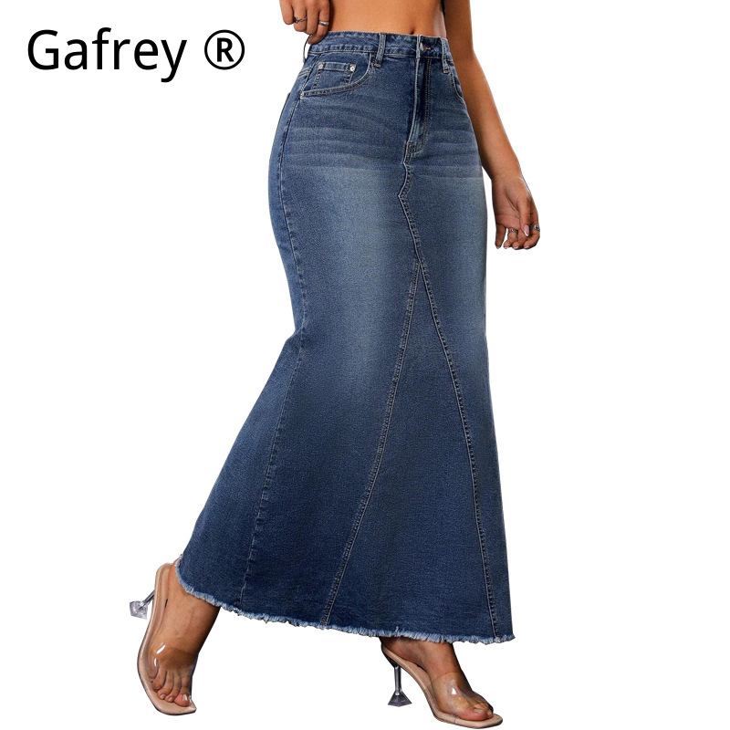 Falda vaquera midi de mujer, c - Denim Skirt Midi Vintage reseña y precio