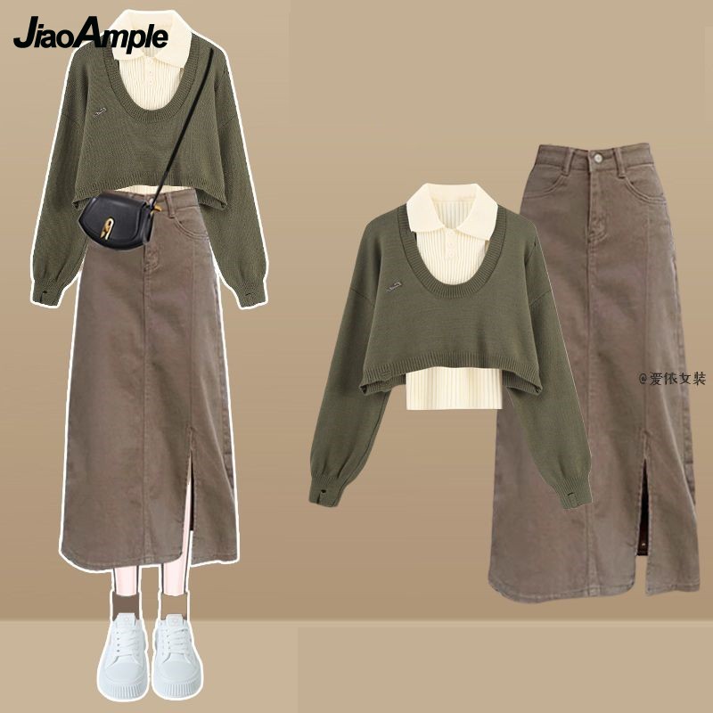 Mujer primavera otoño nuevo su - Denim Skirt Midi Vintage reseña y precio