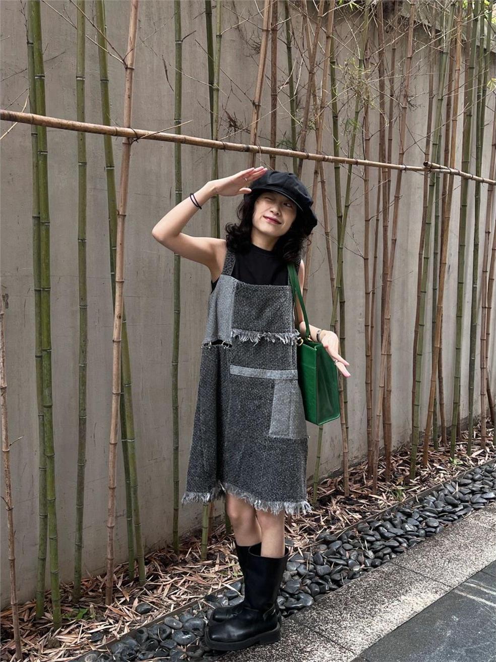 Vestido Midi Vaquero de Manga  - Denim Skirt Midi Vintage reseña y precio
