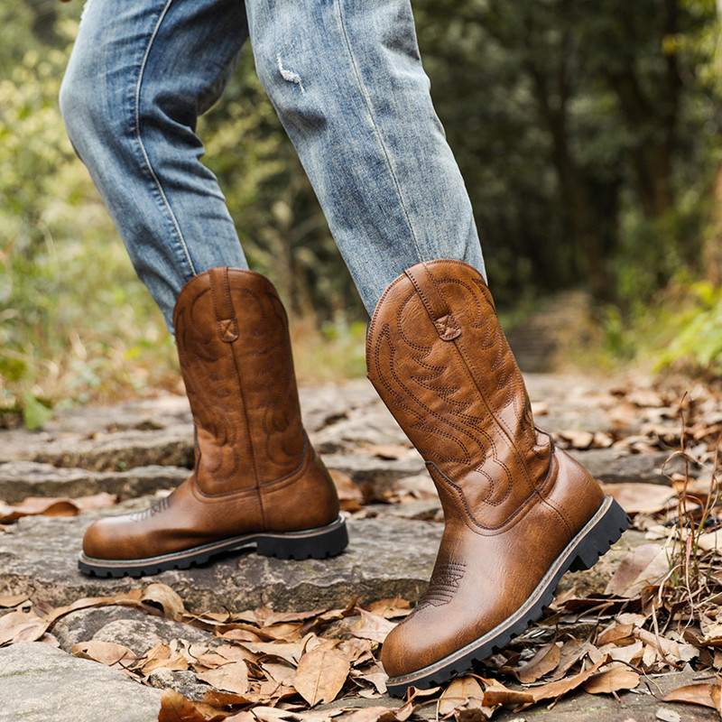 Botas para hombre, botines de  - Vintage Fashion Fabrics reseña y precio