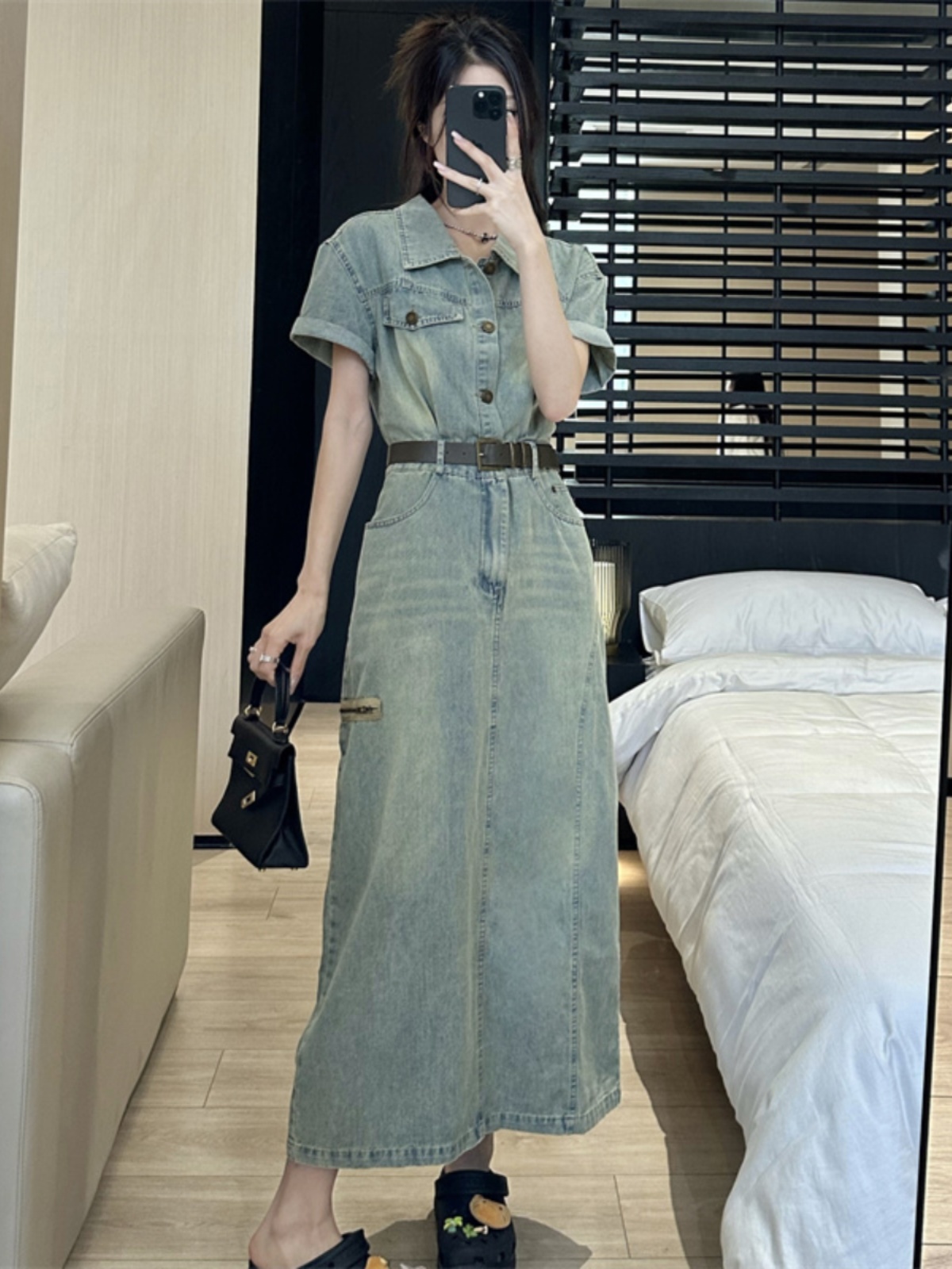 Vestido vaquero vintage de tal - Denim Skirt Midi Vintage reseña y precio