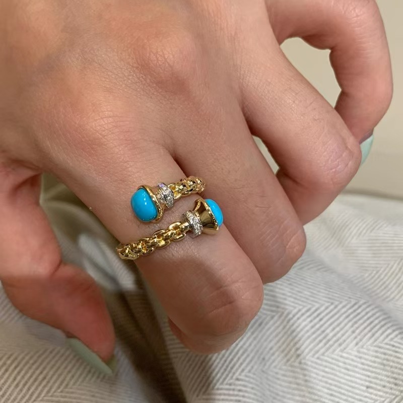 Anillos de diamantes turquesa  - Vintage Fashion Old Money reseña y precio
